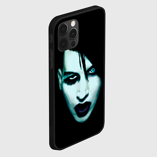 Чехол iPhone 12 Pro Marilyn Manson / 3D-Черный – фото 2