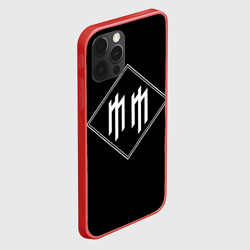 Чехол iPhone 12 Pro Marilyn Manson / 3D-Красный – фото 2