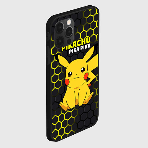 Чехол iPhone 12 Pro Pikachu Pika Pika / 3D-Черный – фото 2