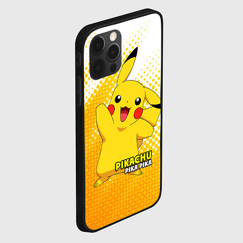 Чехол iPhone 12 Pro Pikachu Pika Pika / 3D-Черный – фото 2