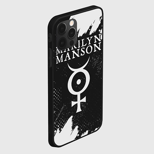 Чехол iPhone 12 Pro MARILYN MANSON М МЭНСОН / 3D-Черный – фото 2