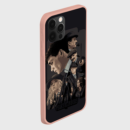 Чехол iPhone 12 Pro Острые козырьки / 3D-Светло-розовый – фото 2