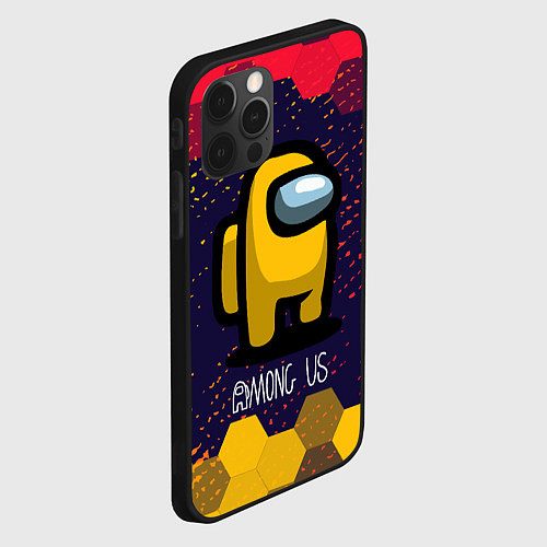Чехол iPhone 12 Pro AMONG US АМОНГ АС / 3D-Черный – фото 2
