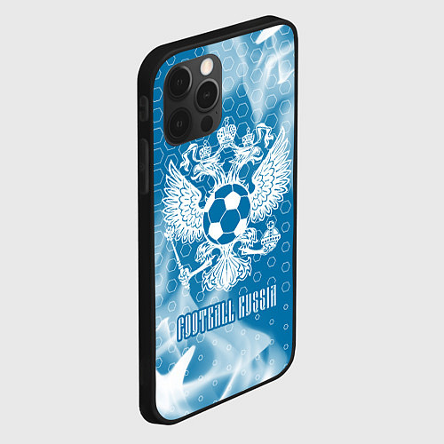 Чехол iPhone 12 Pro FOOTBALL RUSSIA Футбол / 3D-Черный – фото 2