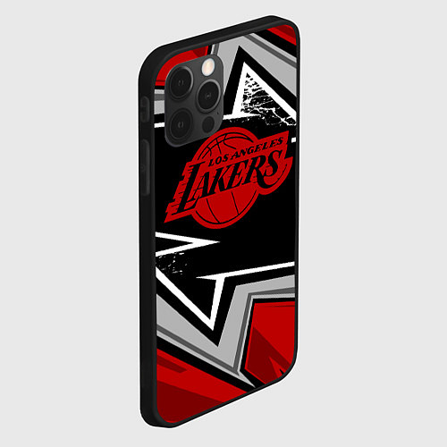 Чехол iPhone 12 Pro LA LAKERS RED / 3D-Черный – фото 2