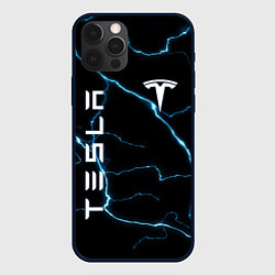 Чехол для iPhone 12 Pro TESLA, цвет: 3D-черный
