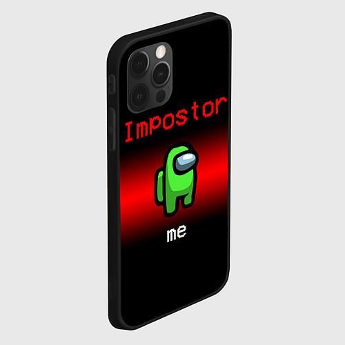 Чехол iPhone 12 Pro AMONG US / 3D-Черный – фото 2