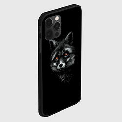 Чехол для iPhone 12 Pro Лиса, цвет: 3D-черный — фото 2