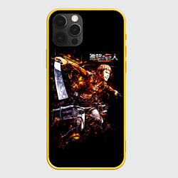 Чехол для iPhone 12 Pro Атака на титанов, цвет: 3D-желтый