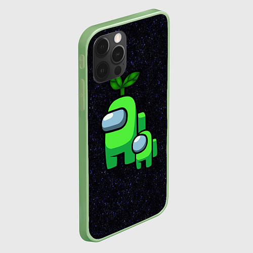 Чехол iPhone 12 Pro Among us Lime kid lime / 3D-Салатовый – фото 2