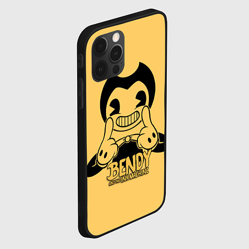 Чехол iPhone 12 Pro Bendy And The Ink Machine / 3D-Черный – фото 2