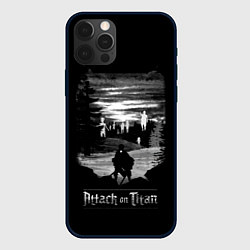 Чехол для iPhone 12 Pro Атака на титанов, цвет: 3D-черный