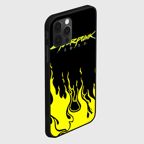 Чехол iPhone 12 Pro CYBERPUNK 2077 / 3D-Черный – фото 2