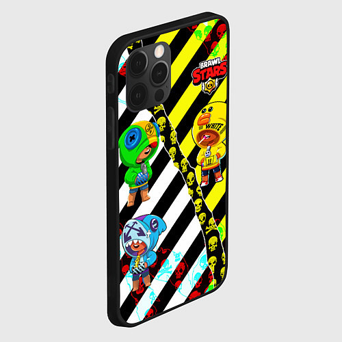 Чехол iPhone 12 Pro Brawl STARS OFF-WHITE / 3D-Черный – фото 2