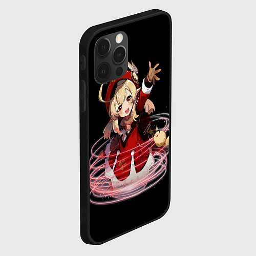 Чехол iPhone 12 Pro Genshin Impact Klee / 3D-Черный – фото 2