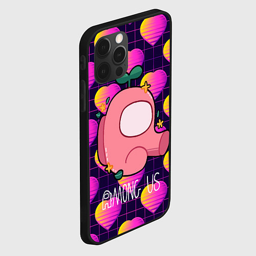 Чехол iPhone 12 Pro Among Us Girl / 3D-Черный – фото 2