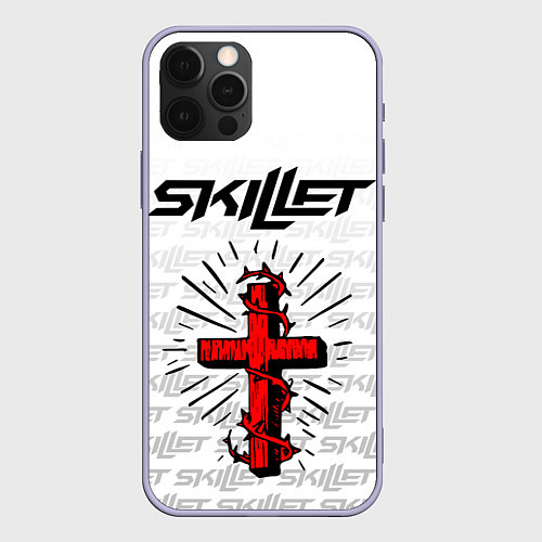 Чехол iPhone 12 Pro SKILLET / 3D-Светло-сиреневый – фото 1