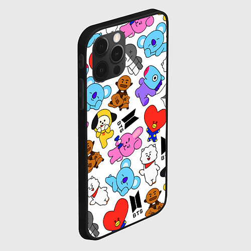 Чехол iPhone 12 Pro BTS BT21 / 3D-Черный – фото 2