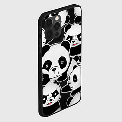 Чехол для iPhone 12 Pro Смешные панды, цвет: 3D-черный — фото 2