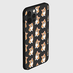Чехол для iPhone 12 Pro Корги малыши, цвет: 3D-черный — фото 2