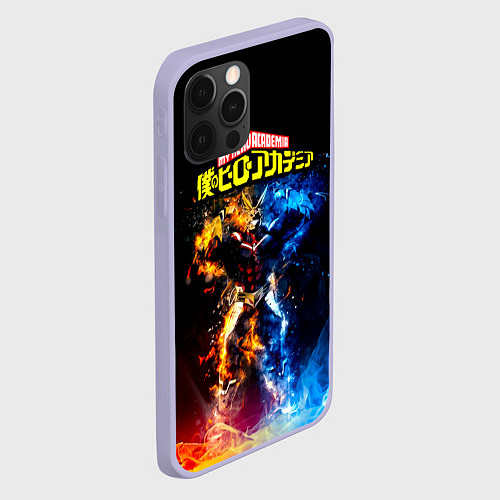 Чехол iPhone 12 Pro Моя геройская академия / 3D-Светло-сиреневый – фото 2