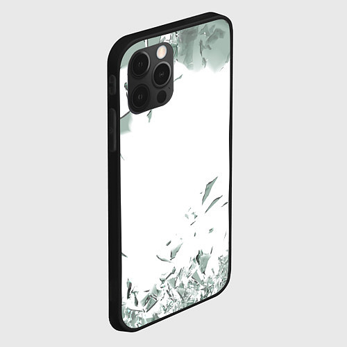 Чехол iPhone 12 Pro Разбитое стекло / 3D-Черный – фото 2