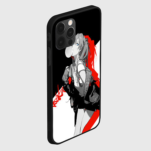 Чехол iPhone 12 Pro Asuka Langley Evangelion / 3D-Черный – фото 2