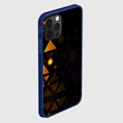 Чехол iPhone 12 Pro Geometry / 3D-Тёмно-синий – фото 2
