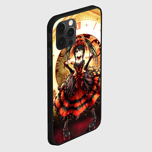 Чехол iPhone 12 Pro Куруми и часы / 3D-Черный – фото 2
