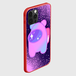 Чехол для iPhone 12 Pro AMONG US - SPACE, цвет: 3D-красный — фото 2