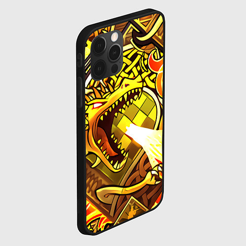 Чехол iPhone 12 Pro CS GO DRAGON LORE / 3D-Черный – фото 2