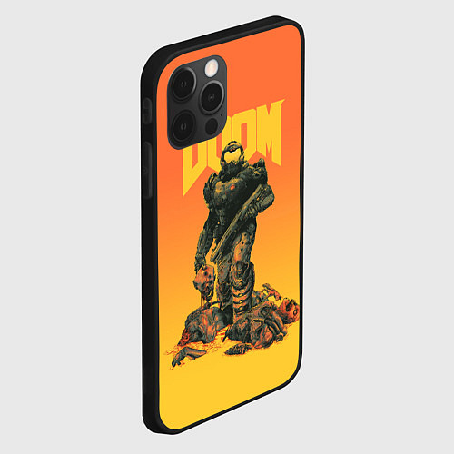 Чехол iPhone 12 Pro Doom / 3D-Черный – фото 2