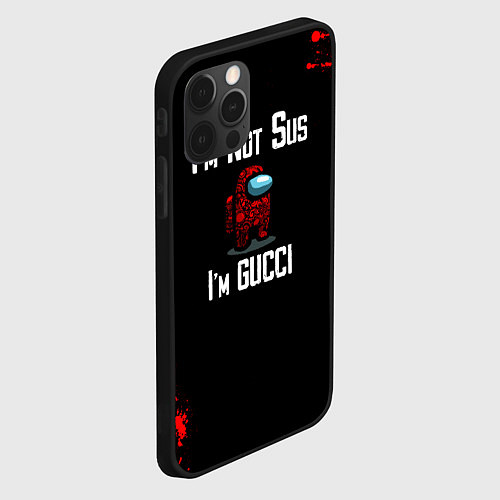 Чехол iPhone 12 Pro Among Us Gucci / 3D-Черный – фото 2