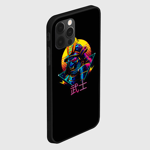 Чехол iPhone 12 Pro Cyber Samurai / 3D-Черный – фото 2