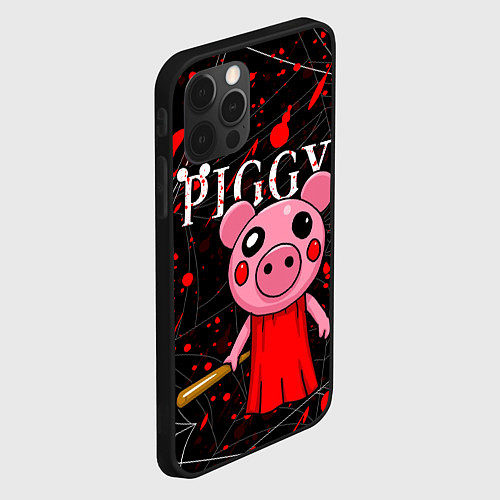 Чехол iPhone 12 Pro ROBLOX PIGGY / 3D-Черный – фото 2