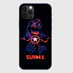 Чехол для iPhone 12 Pro Sum 41 череп, цвет: 3D-черный