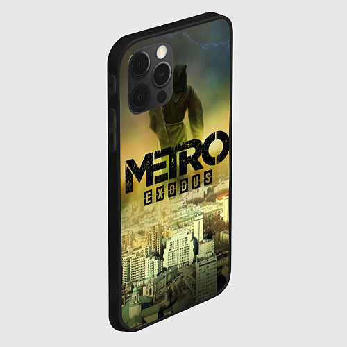 Чехол iPhone 12 Pro Metro logo / 3D-Черный – фото 2