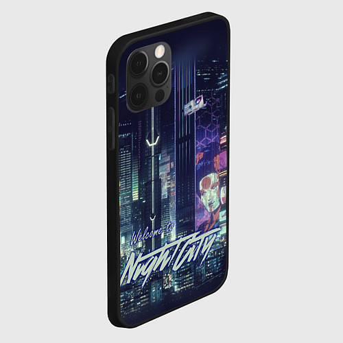 Чехол iPhone 12 Pro Welcome to Night City / 3D-Черный – фото 2