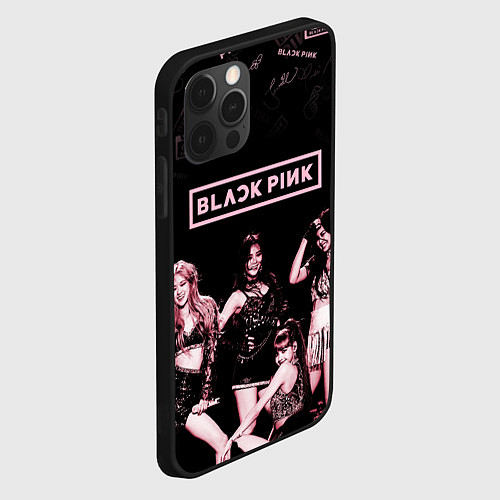 Чехол iPhone 12 Pro BLACKPINK / 3D-Черный – фото 2