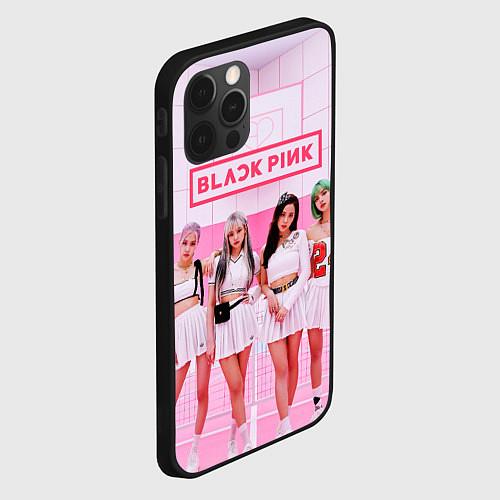 Чехол iPhone 12 Pro BLACKPINK / 3D-Черный – фото 2