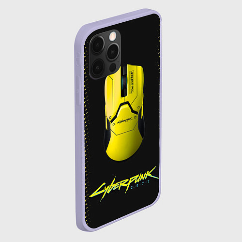 Чехол iPhone 12 Pro Cyberpunk 2077 / 3D-Светло-сиреневый – фото 2