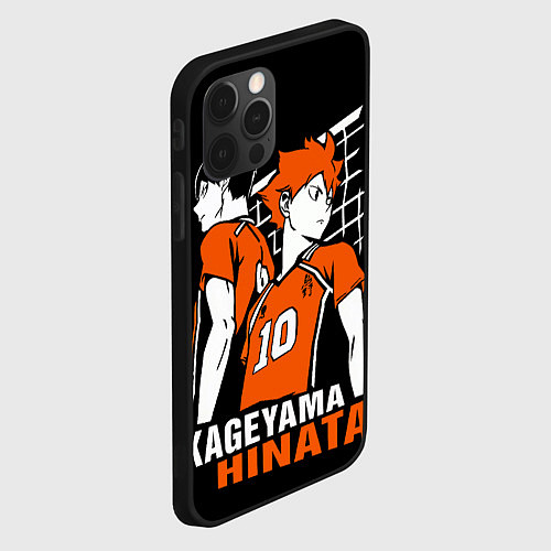 Чехол iPhone 12 Pro Haikyuu Hinata Kageyama / 3D-Черный – фото 2