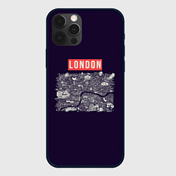 Чехол для iPhone 12 Pro LONDON, цвет: 3D-черный