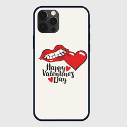 Чехол для iPhone 12 Pro Happy Valentines Day, цвет: 3D-черный