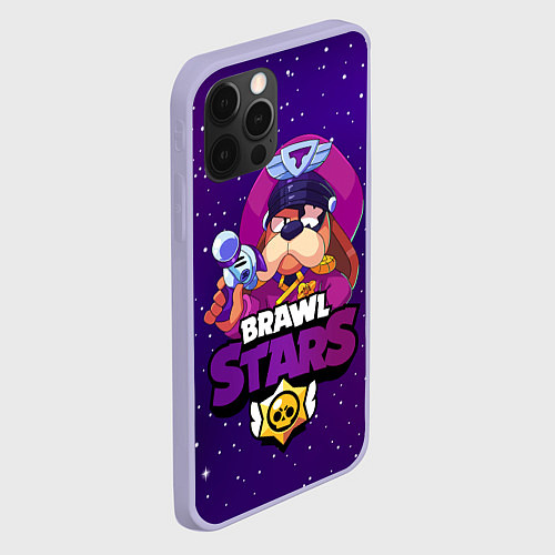 Чехол iPhone 12 Pro Brawl Stars - Генерал Гавс / 3D-Светло-сиреневый – фото 2