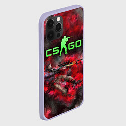 Чехол для iPhone 12 Pro CS GO Red heat, цвет: 3D-светло-сиреневый — фото 2