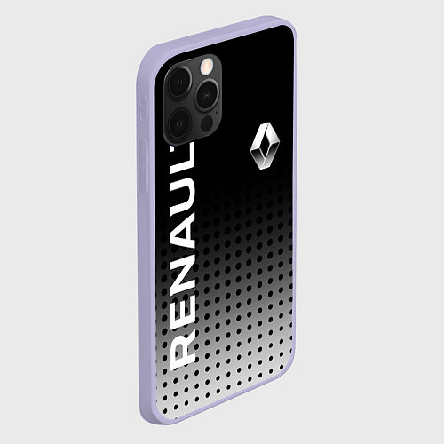 Чехол iPhone 12 Pro Renault / 3D-Светло-сиреневый – фото 2