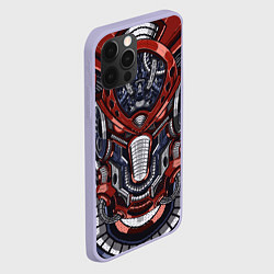 Чехол для iPhone 12 Pro Механический робот, цвет: 3D-светло-сиреневый — фото 2
