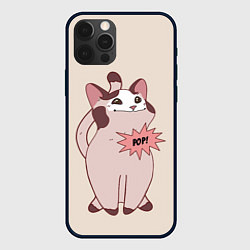 Чехол для iPhone 12 Pro Pop Cat, цвет: 3D-черный
