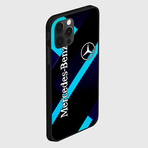 Чехол iPhone 12 Pro Mercedes Benz / 3D-Черный – фото 2